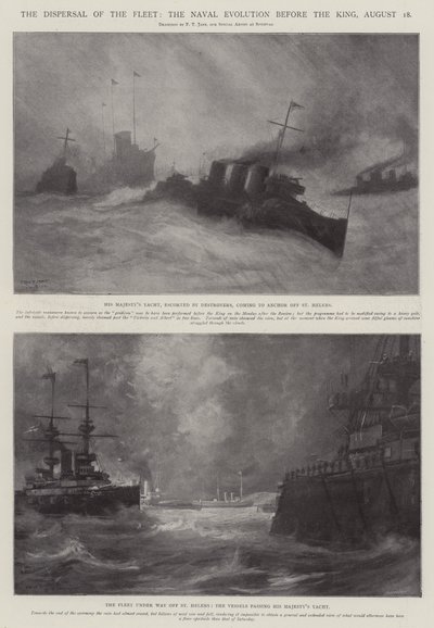 La Dispersión de la Flota, la Evolución Naval ante el Rey, 18 de agosto de Fred T. Jane